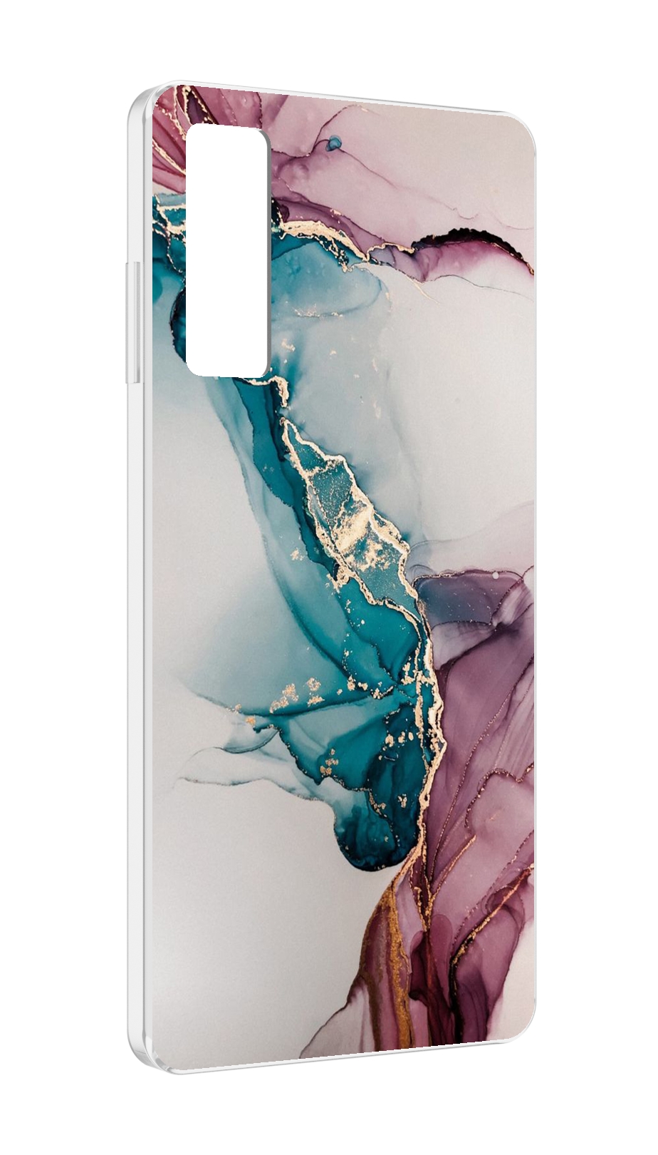 

Чехол MyPads фиолетовый синий краски для TCL 20 5G, Прозрачный, Tocco