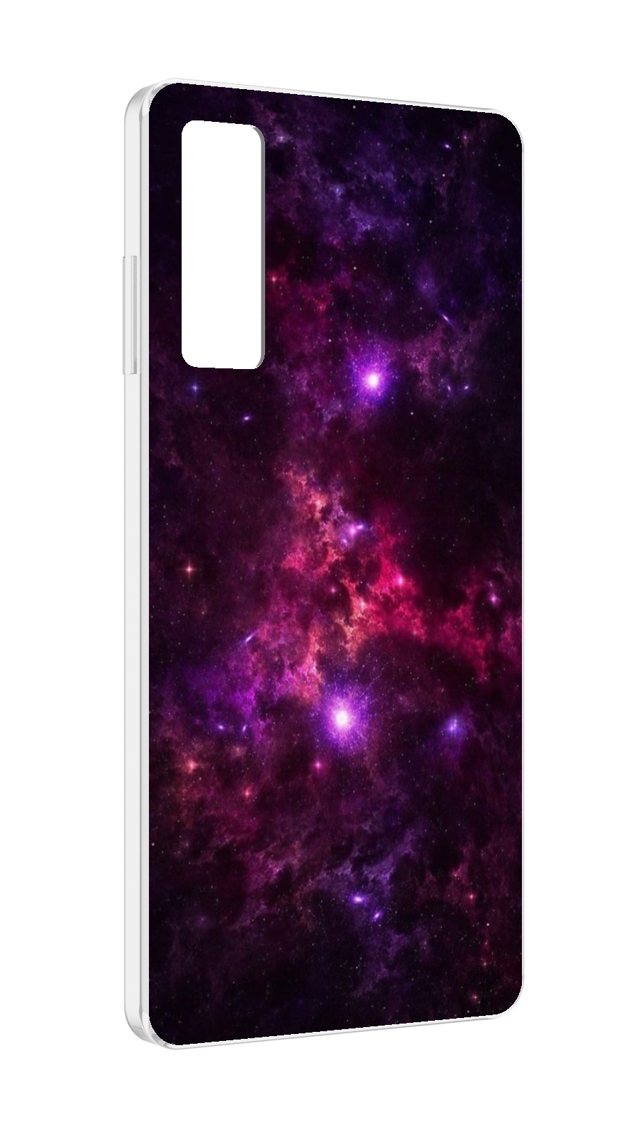 

Чехол MyPads фиолетовый-космос-с-облаками для TCL 20 5G, Прозрачный, Tocco