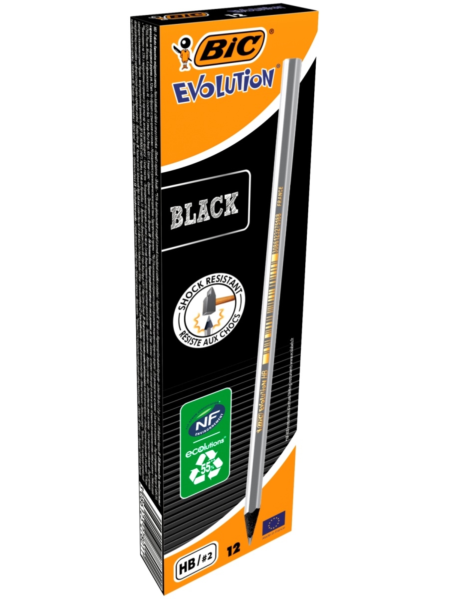 Карандаши Bic Evolution чернографитные HB 12 штук