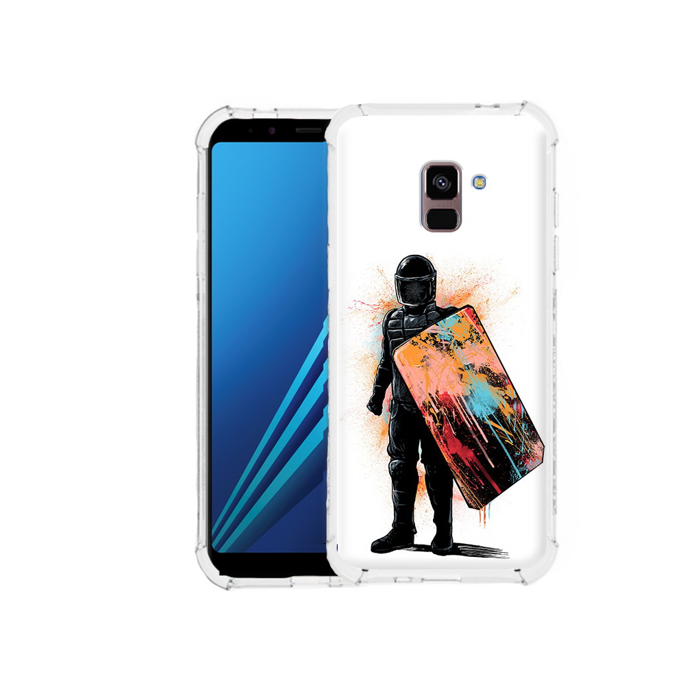 

Чехол MyPads Tocco для Samsung Galaxy A8 Plus солдат с красочным щитом (PT119249.593.614), Tocco