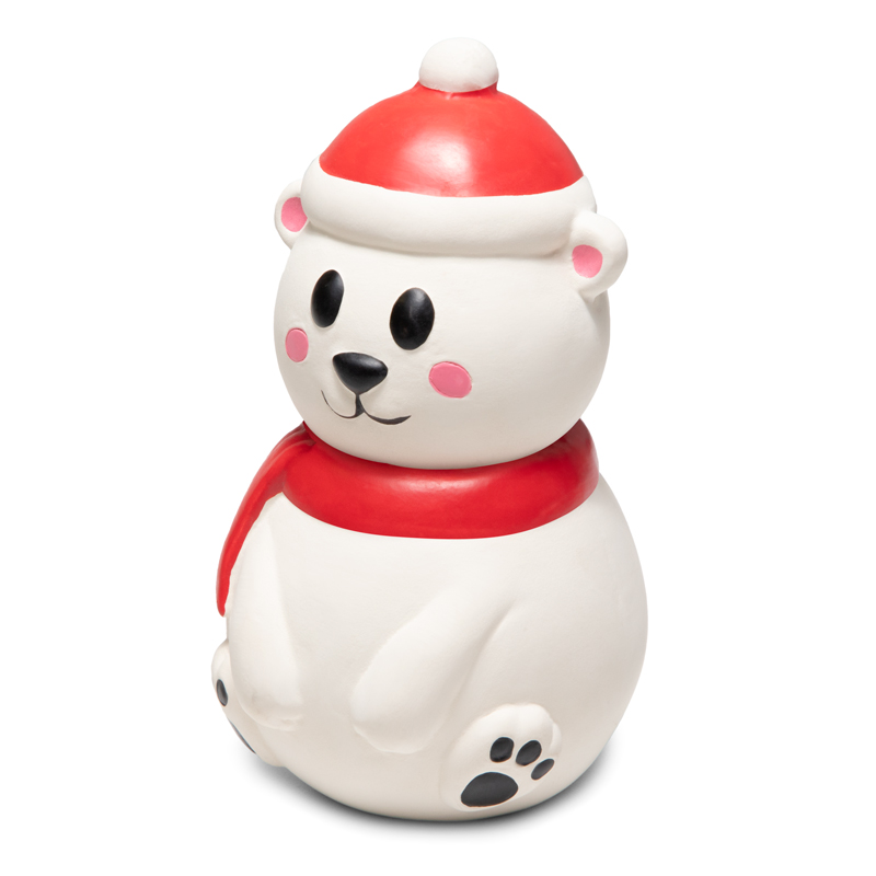 

Игрушка для собак Triol New Year Белый мишка 13 см