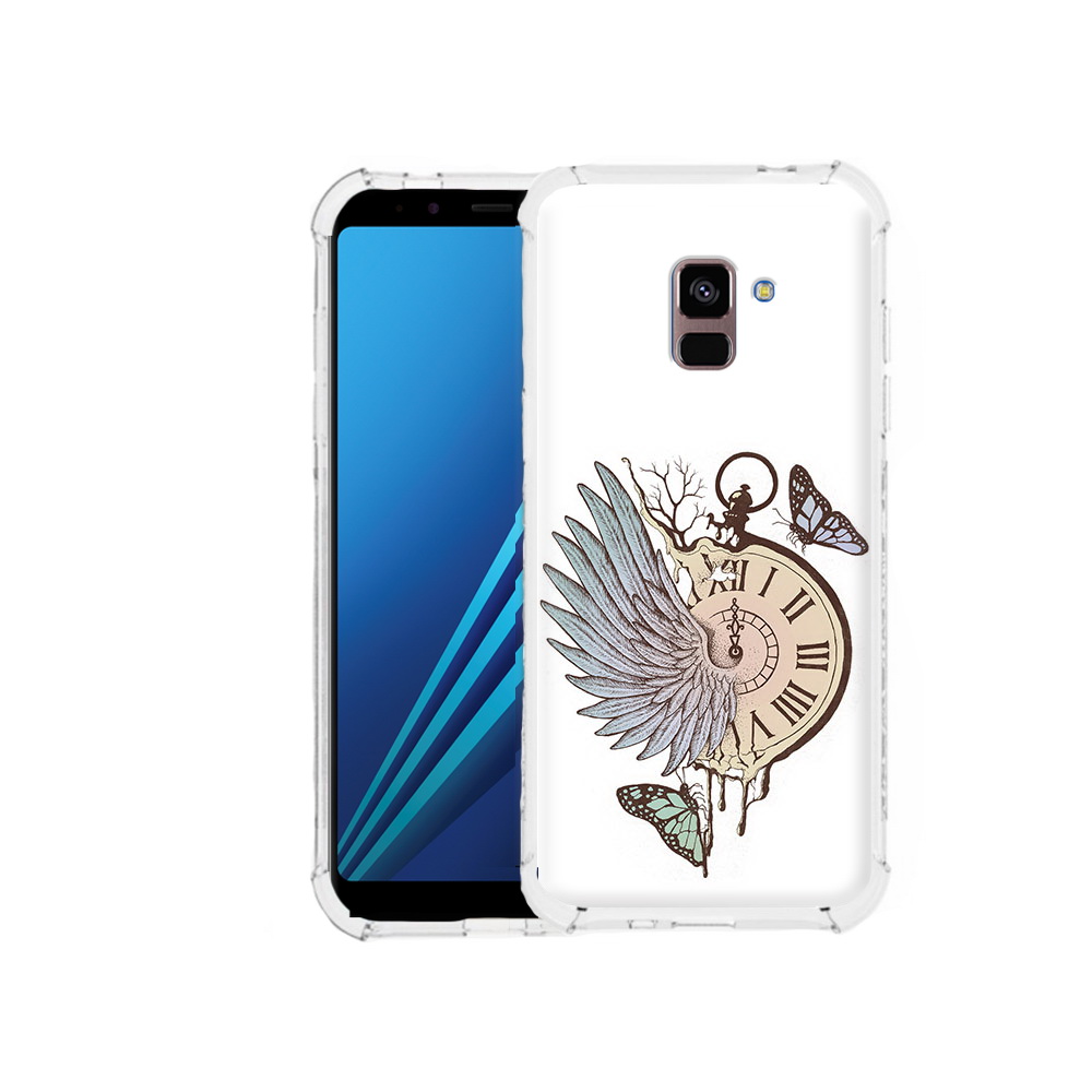 

Чехол MyPads Tocco для Samsung Galaxy A8 Plus страинные часы с крылом (PT119249.593.626), Tocco