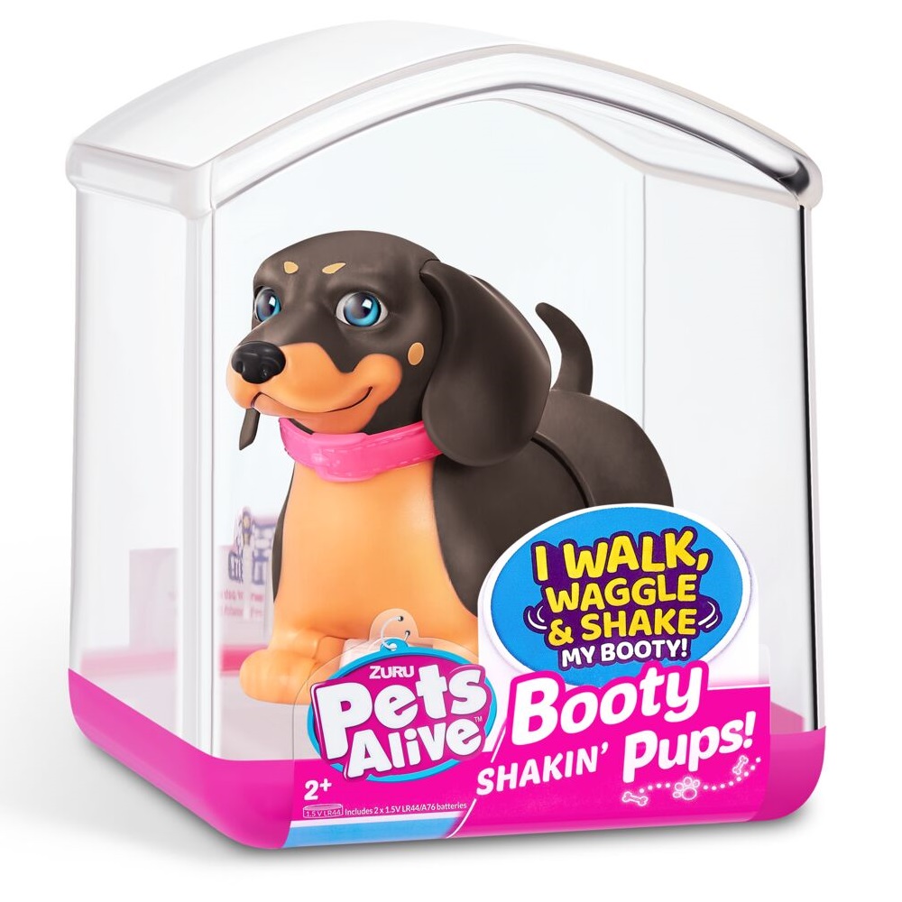 Интерактивная игрушка ZURU Pets Alive Анимированный щенок Такса 9530 игрушка интерактивная jiggly pets щенок пап голубой
