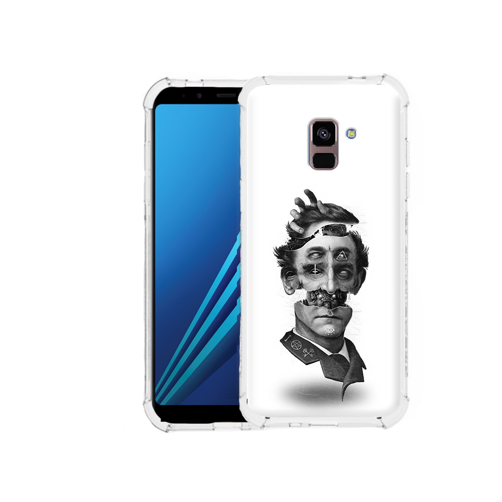 

Чехол MyPads Tocco для Samsung Galaxy A8 Plus страшное лицо абстракция (PT119249.593.628), Tocco