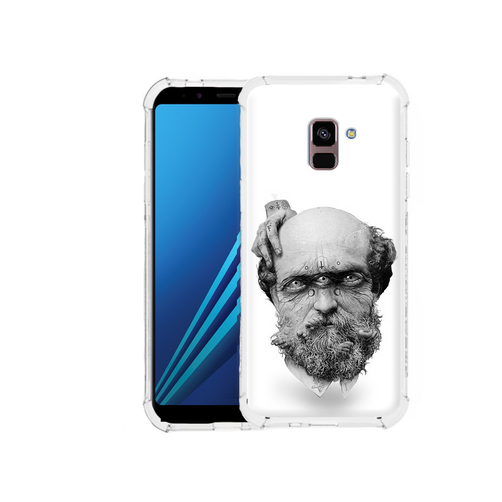 

Чехол MyPads Tocco для Samsung Galaxy A8 Plus страшный бородатый мужчина абстракция, Tocco