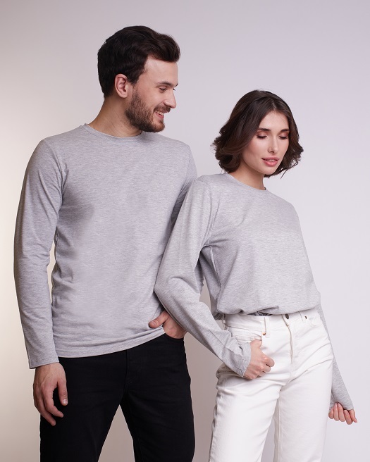 

Лонгслив унисекс Uzcotton UZ-M-L серый 50-52\XL, UZ-M-L
