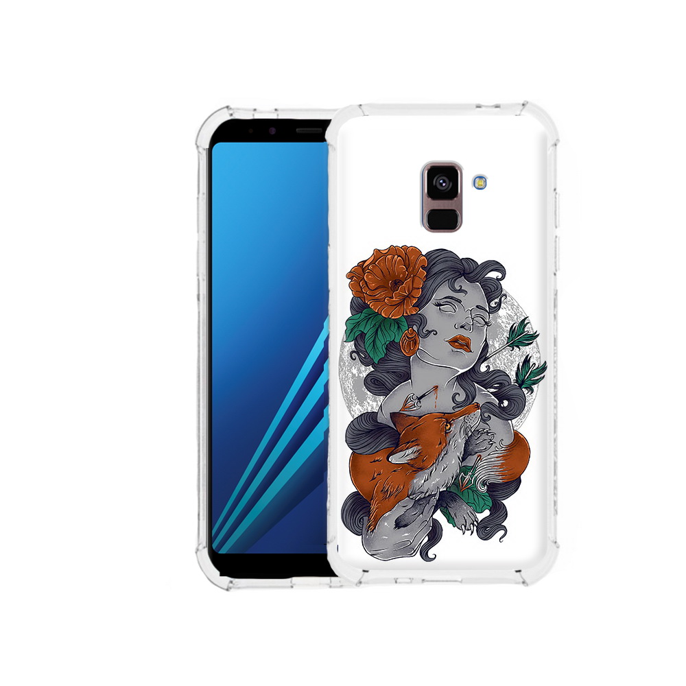 

Чехол MyPads Tocco для Samsung Galaxy A8 Plus темная девушка с лисой (PT119249.593.639), Tocco