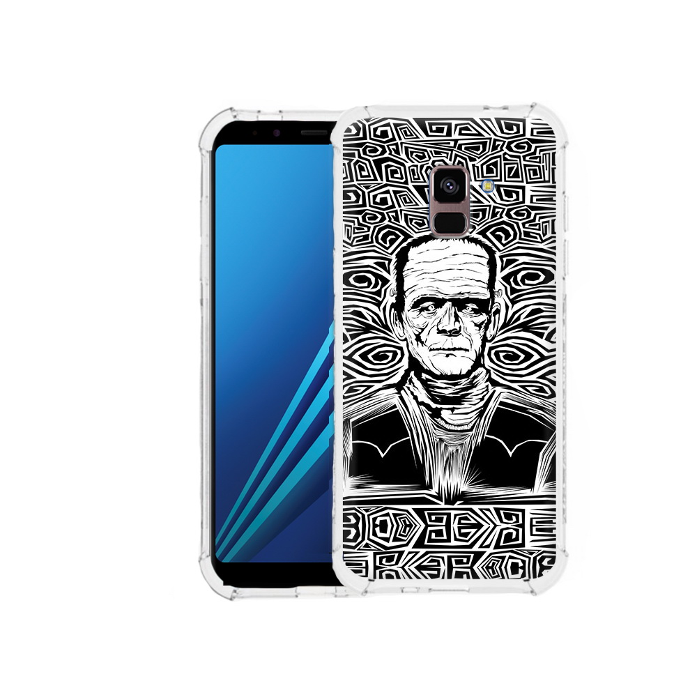 

Чехол MyPads Tocco для Samsung Galaxy A8 Plus франкенштейн черно белый (PT119249.593.661), Tocco