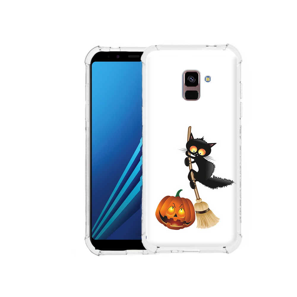 

Чехол MyPads Tocco для Samsung Galaxy A8 Plus хэлуинский котик (PT119249.593.667), Tocco