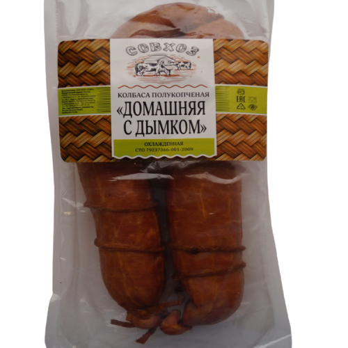 

Колбаса Совхоз Домашняя с дымком полукопченая +-600 г