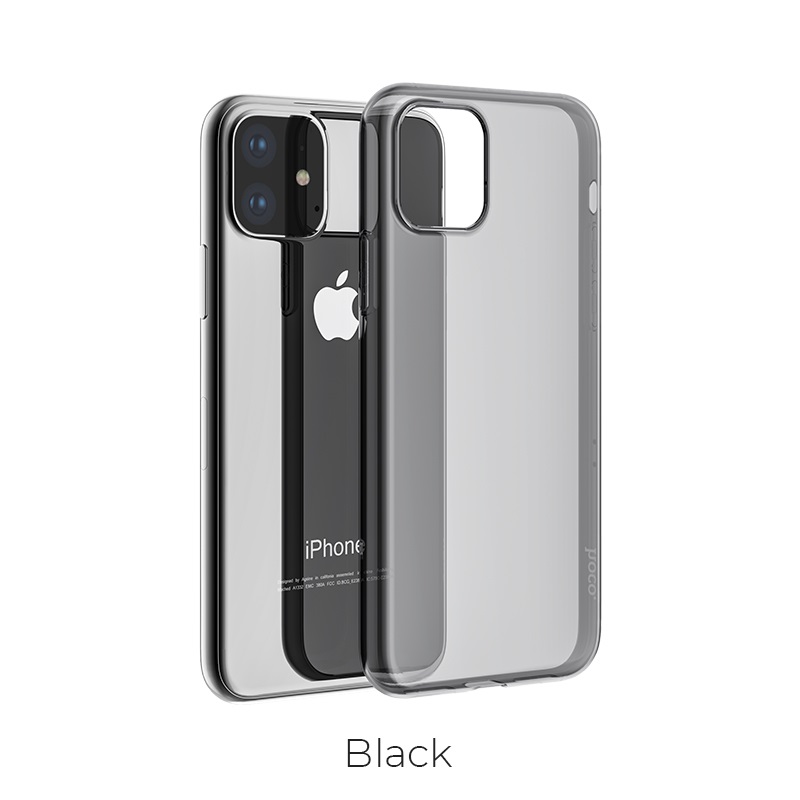 фото Чехол tpu light series для iphone 11, темно-прозрачный, 0,8 мм hoco