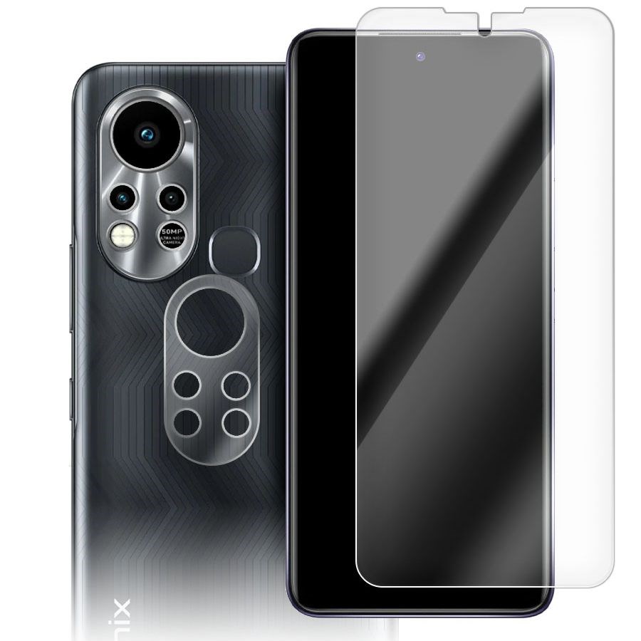 

Стекло защитное гибридное для INFINIX HOT 11S + защита камеры (2 шт.)
