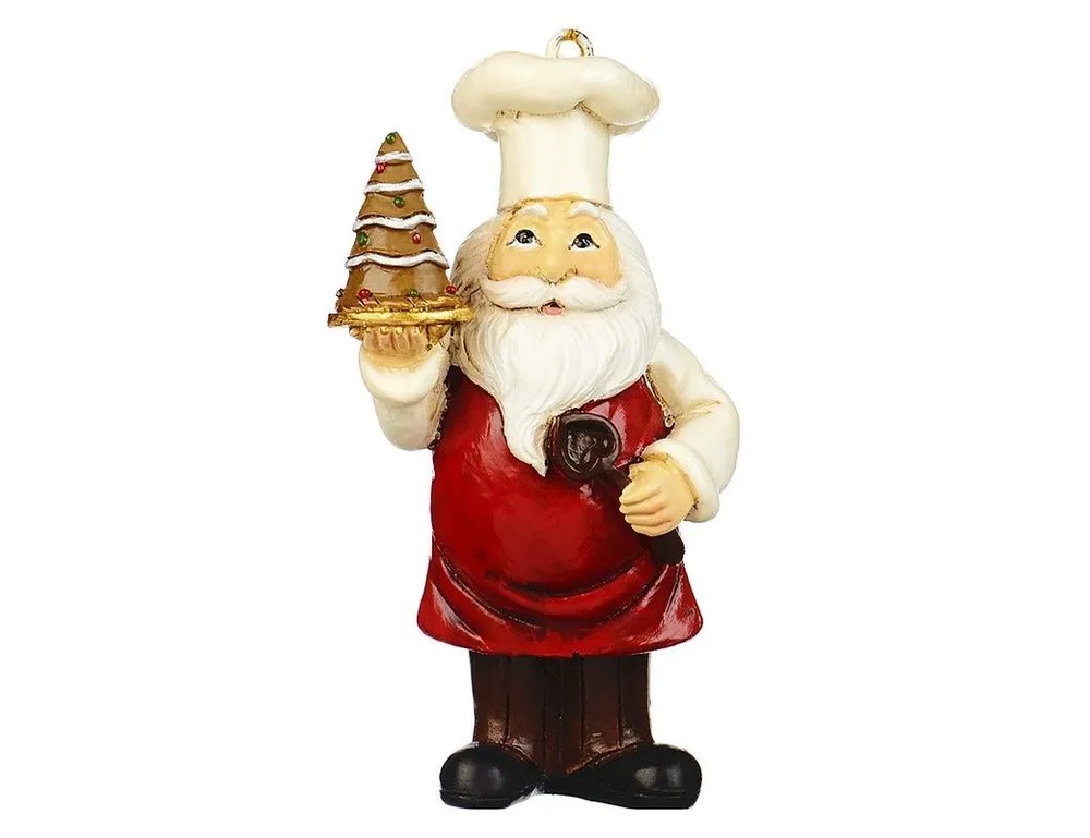 Елочная игрушка Goodwill Санта-шеф с шоколадной елкой eli--MC 36423-1 1 шт. красный