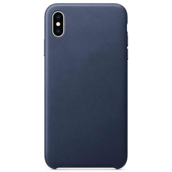 чехол leather case для iPhone X/XS (4), темно-синий