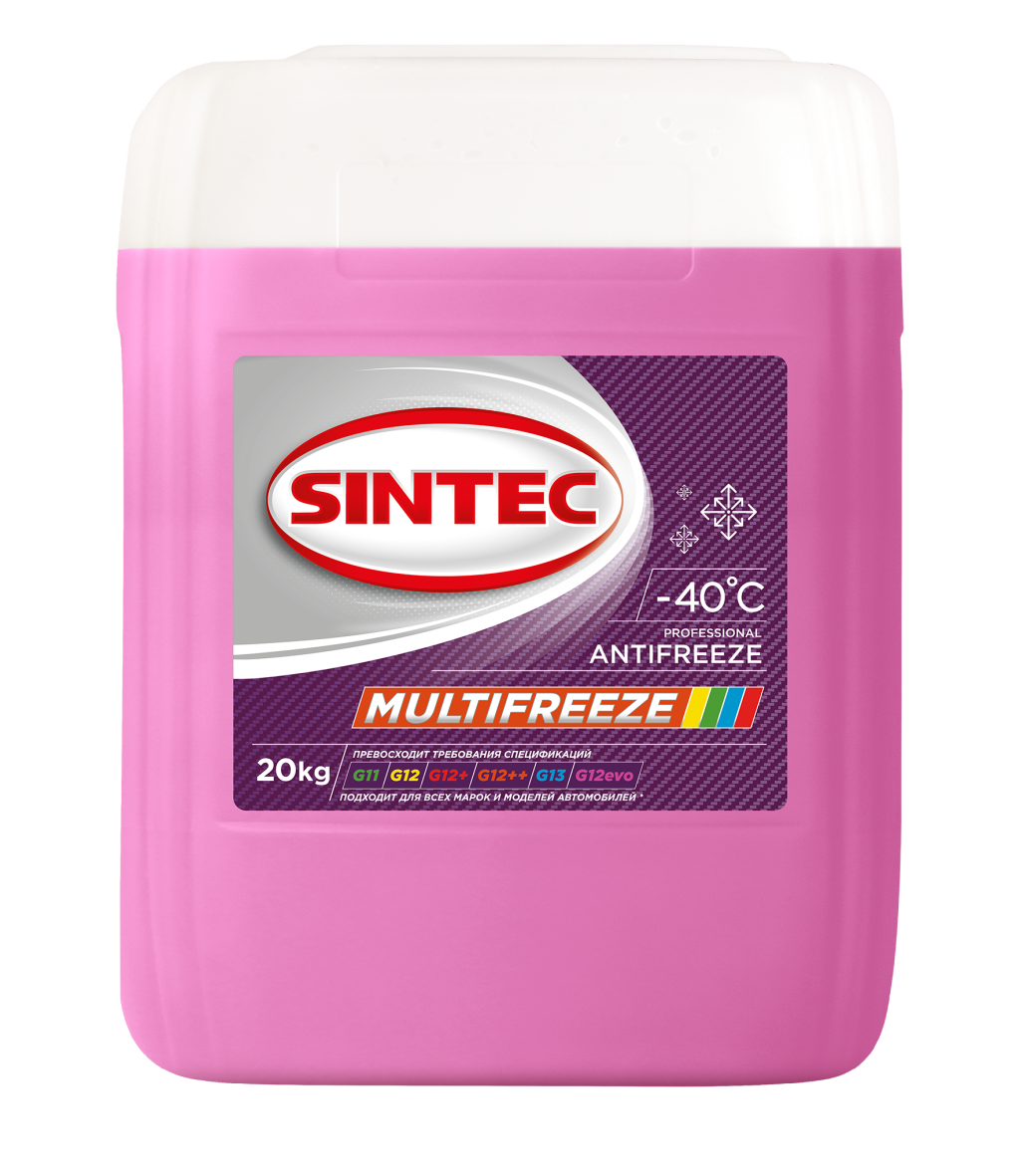 Антифриз SINTEC MULTIFREEZE (-40) фиолетовый 20 кг