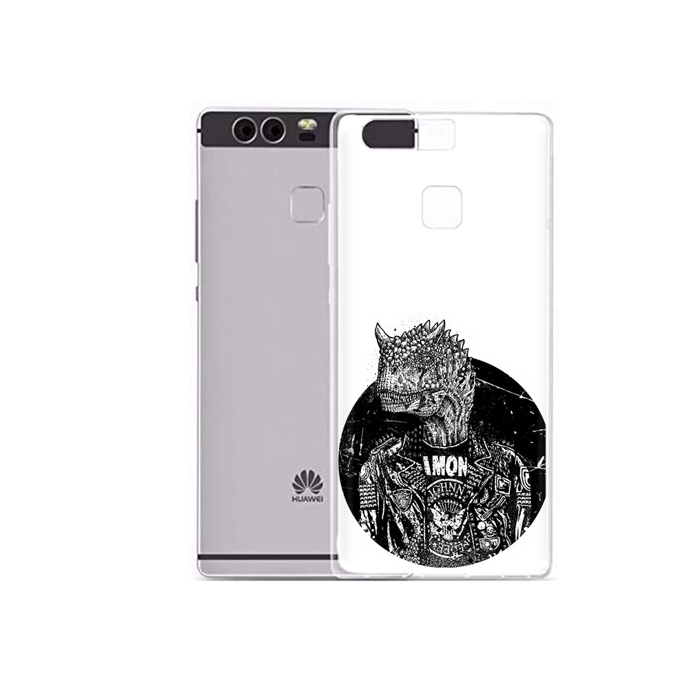 

Чехол MyPads Tocco для Huawei P9 Plus динозавр в куртке (PT31455.54.328), Прозрачный, Tocco