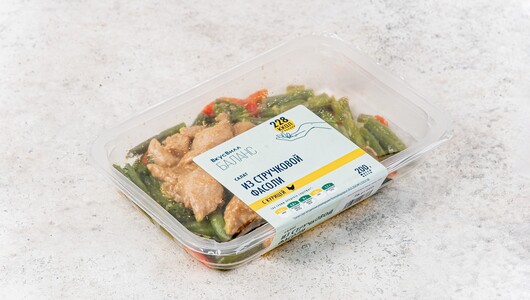 

Салат ВкусВилл из стручковой фасоли с курицей 200 г
