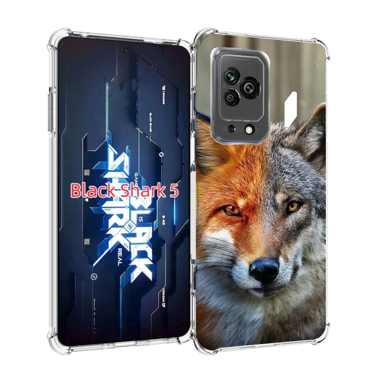 

Чехол MyPads волк-лиса для Xiaomi Black Shark 5, Прозрачный, Tocco