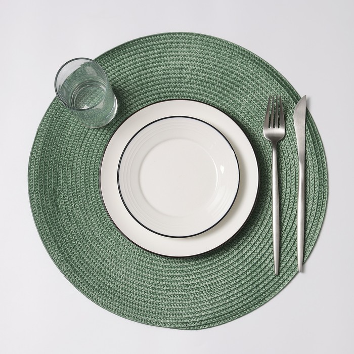 

Салфетка сервировочная на стол «Лофт», d=38 см, цвет зелёный, Зеленый