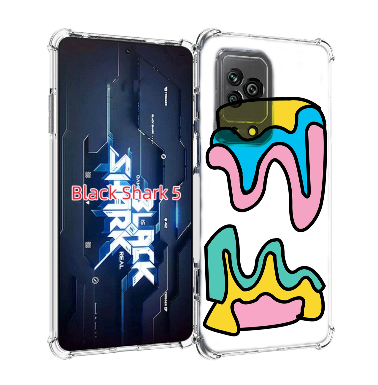 

Чехол MyPads вытекающая-абстракция для Xiaomi Black Shark 5, Прозрачный, Tocco