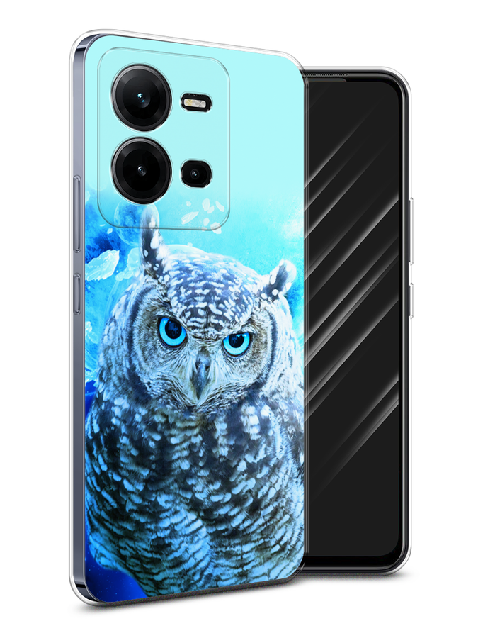 

Чехол Awog на Vivo V25e / Виво V25e "Сова арт 7", Синий;голубой