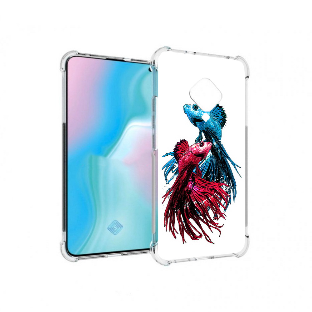 

Чехол MyPads Tocco для Vivo S5 рыбы петушки (PT226962.406.592), Прозрачный, Tocco