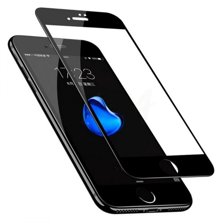 

Защитная матовая керамическая пленка на iPhone 6, 7, 8, SE 2020 черная рамка