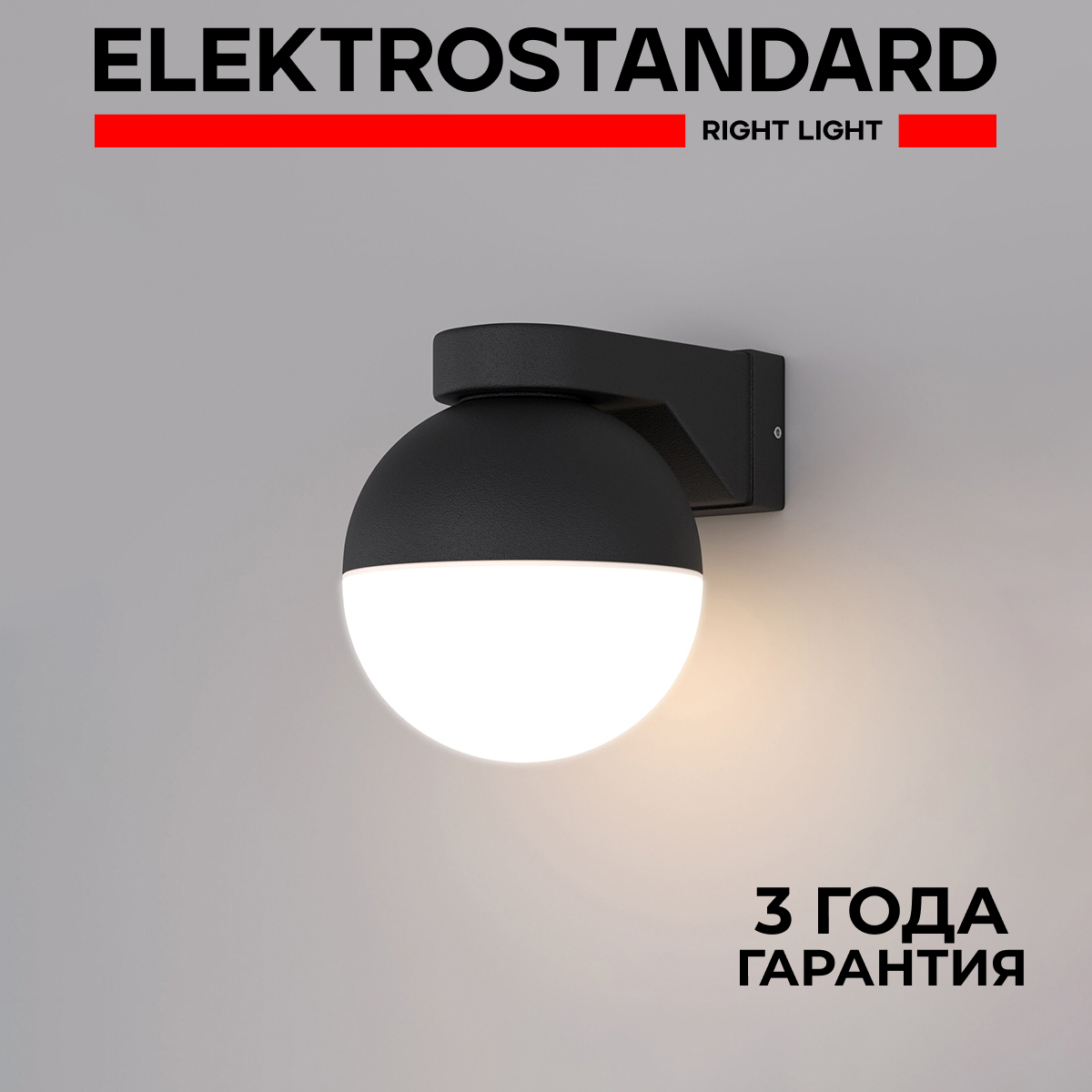 

Уличный настенный светильник Elektrostandard Мун MRL 1028 GX53 IP54 черный, Moon