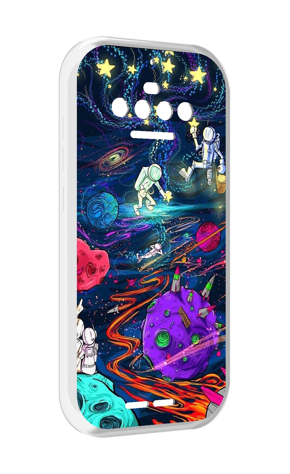 

Чехол MyPads красочный космос для Oukitel F150 R2022, Прозрачный, Tocco