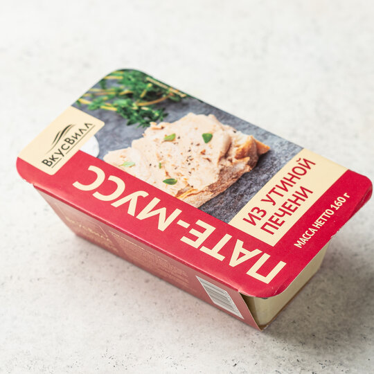 

Пате-мусс ВкусВилл из утиной печени 160 г