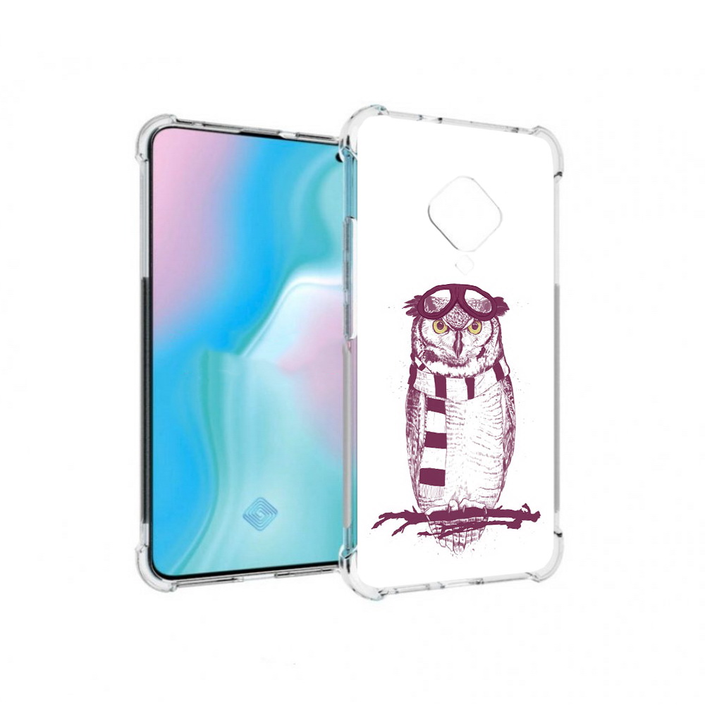 

Чехол MyPads Tocco для Vivo S5 сова-летчик (PT226962.406.612), Прозрачный, Tocco