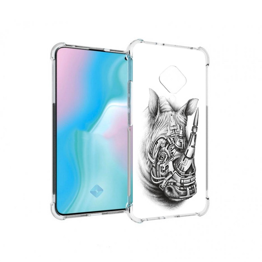 

Чехол MyPads Tocco для Vivo S5 стальной носорог (PT226962.406.620), Прозрачный, Tocco