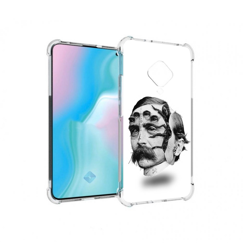 

Чехол MyPads Tocco для Vivo S5 страшное лицо мужчины (PT226962.406.629), Прозрачный, Tocco