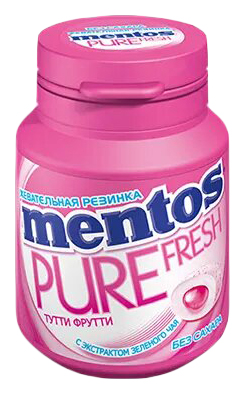 фото Жевательная резинка mentos pure fresh тутти фрутти 100 г 4 шт