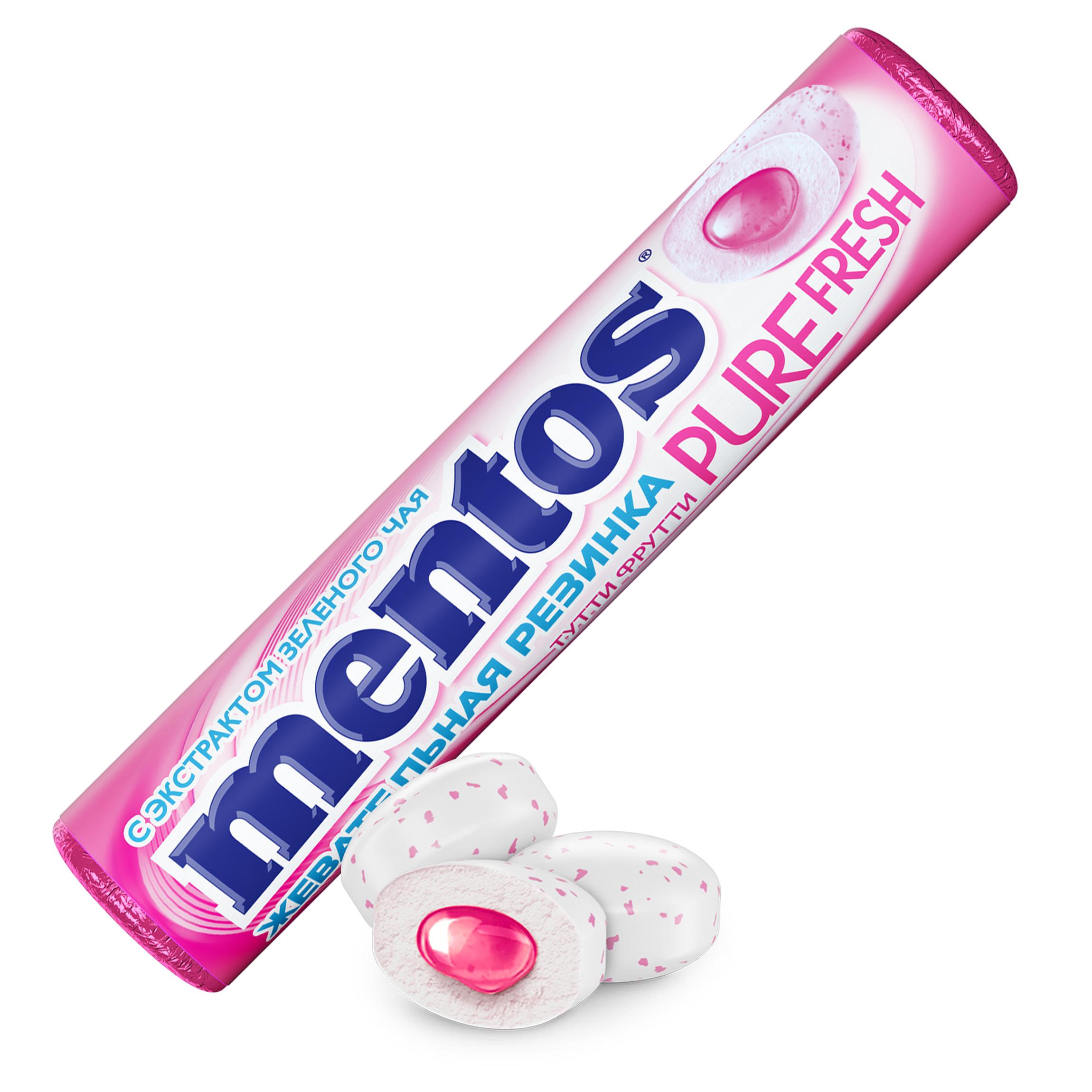 фото Жевательная резинка mentos pure fresh тутти фрутти 15,5 г