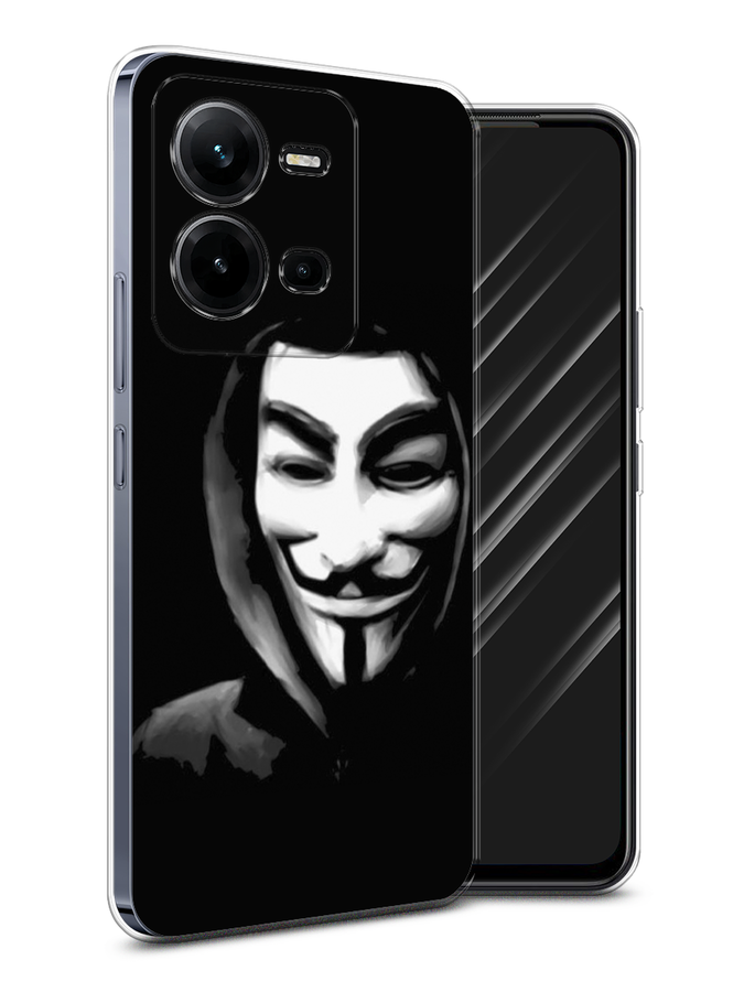 

Чехол Awog на Vivo V25e / Виво V25e "Анонимус", Черный;серый;белый