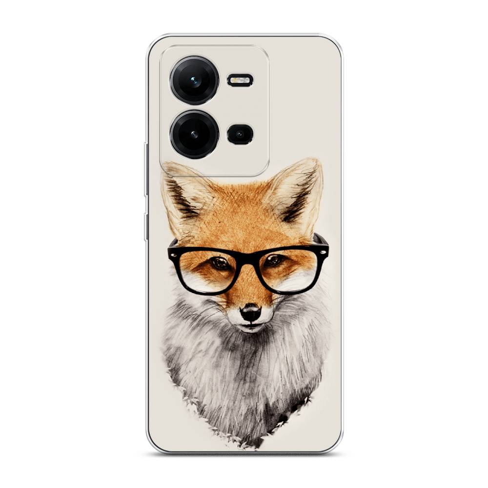 

Чехол Awog на Vivo V25e / Виво V25e "Лиса в очках", Бежевый