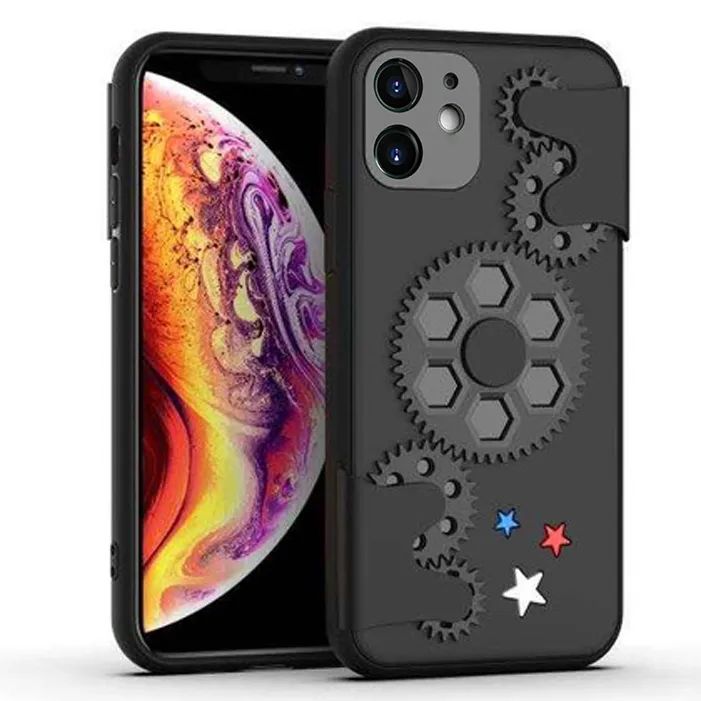 

Чехол силиконовый для iPhone 11 6.1" Steampunk (стимпанк) черный, iPhone 11 6.1" Spiner series (антистресс)