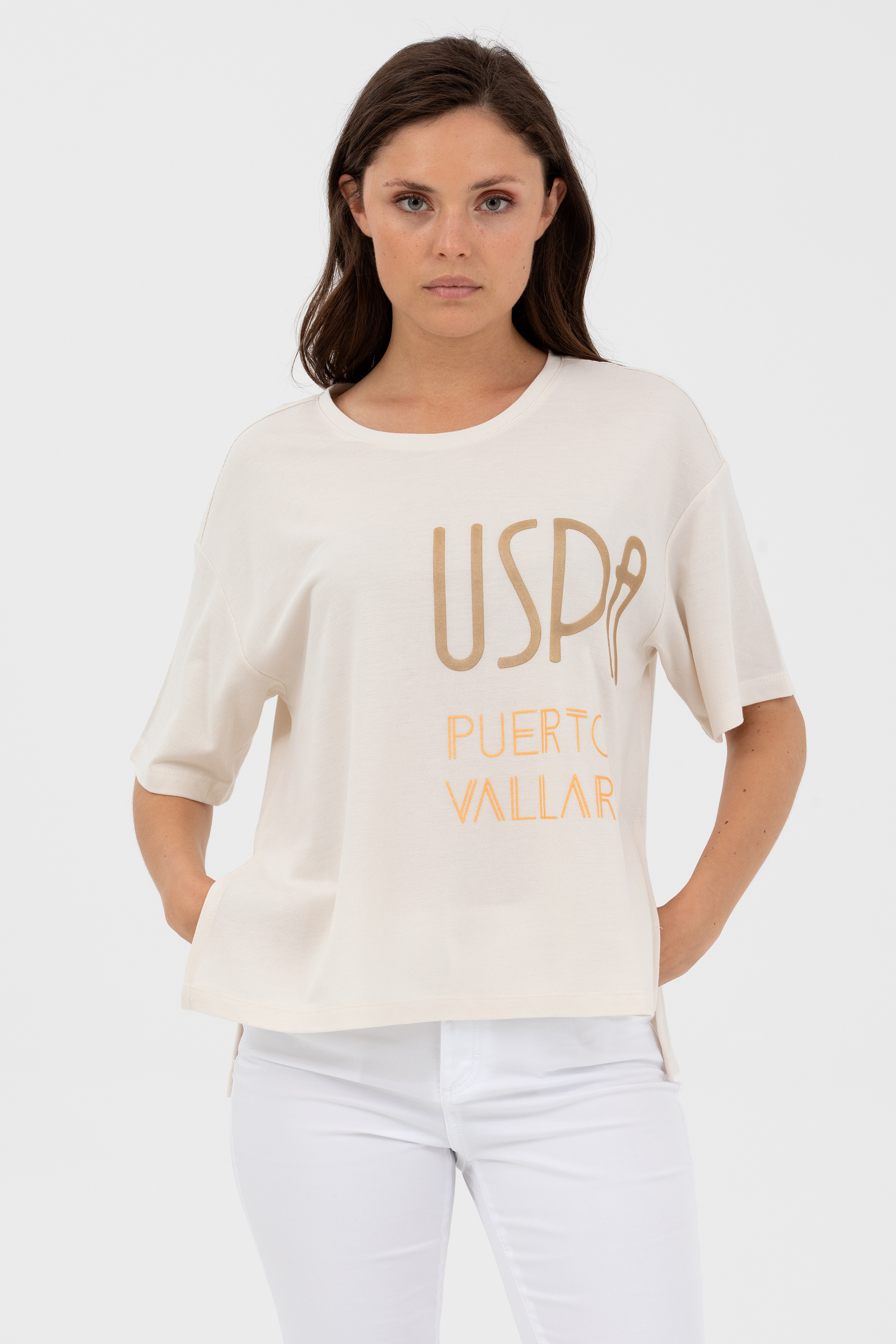 

Футболка женская U.S. POLO Assn. G082SZ011-000-1574447-MENOR бежевая XS, Бежевый, G082SZ011-000-1574447-MENOR