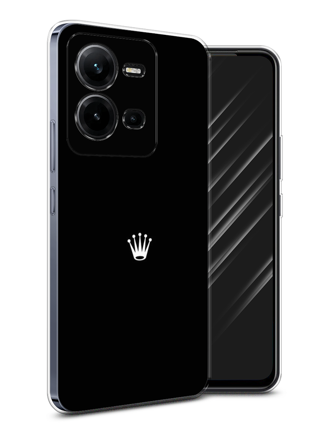 

Чехол Awog на Vivo V25e / Виво V25e "Белая корона на черном фоне", Черный