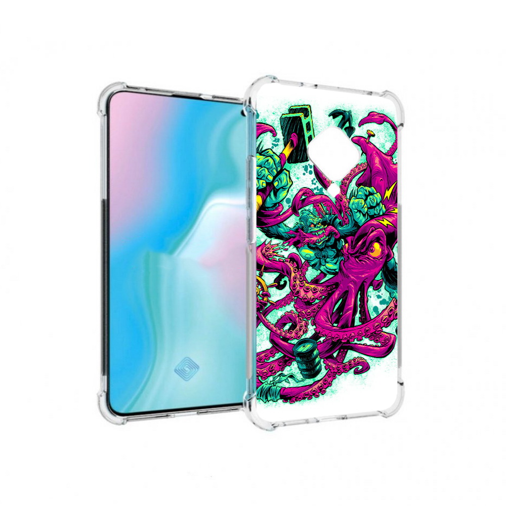

Чехол MyPads Tocco для Vivo S5 фиолетовый кракен (PT226962.406.657), Прозрачный, Tocco