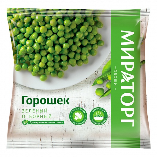

Зеленый горошек Мираторг замороженный