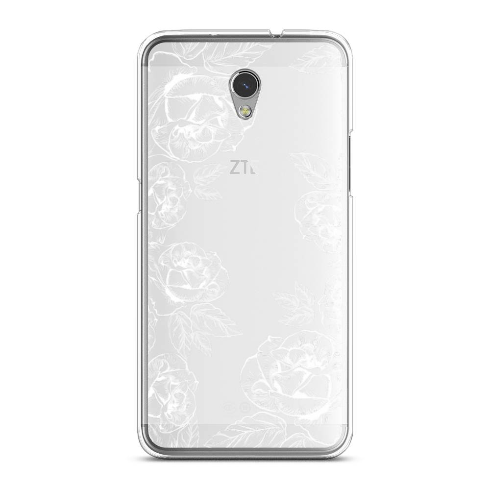 

Чехол на ZTE Blade V7 "Розы графика", Черный;серый, 131150-2