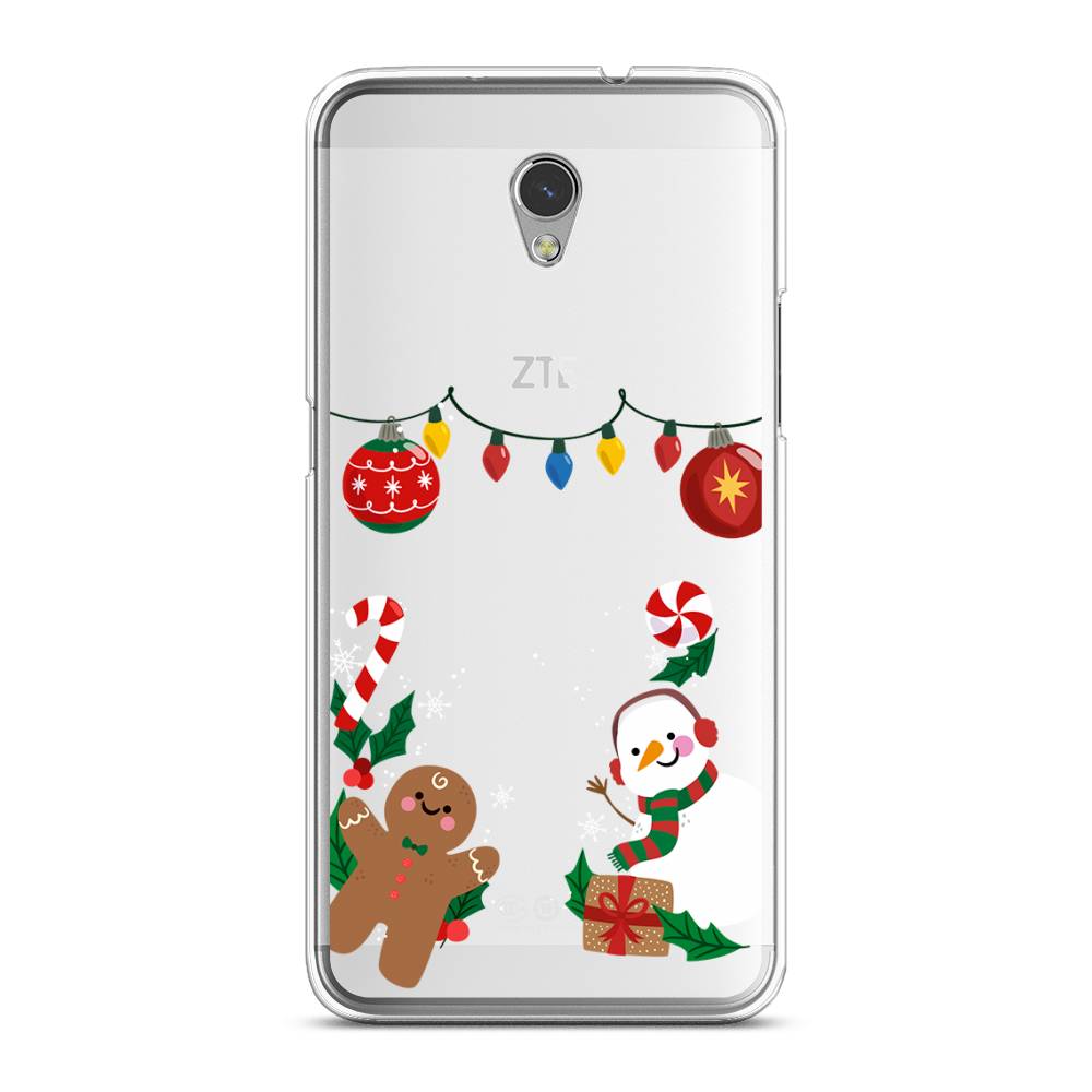 

Чехол на ZTE Blade V7 "Новогоднее настроение", Коричневый;красный;зеленый, 131150-5