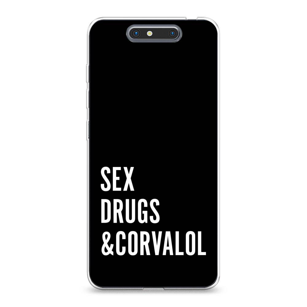 

Чехол на ZTE Blade V8 "Corvalol", Черный;серый;белый, 131250-6