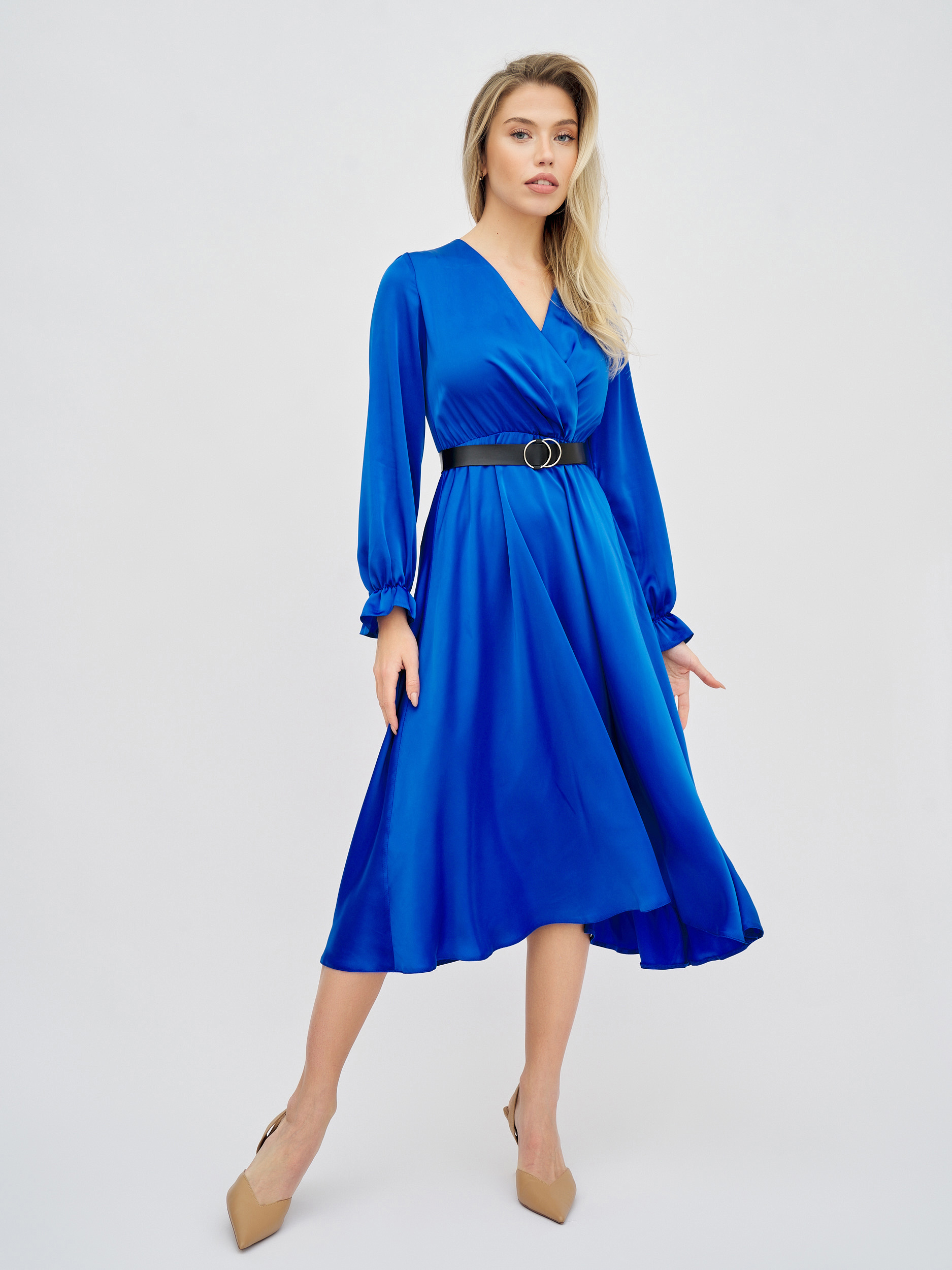 Платье женское Olya Stoff OS20055 синее 54RU