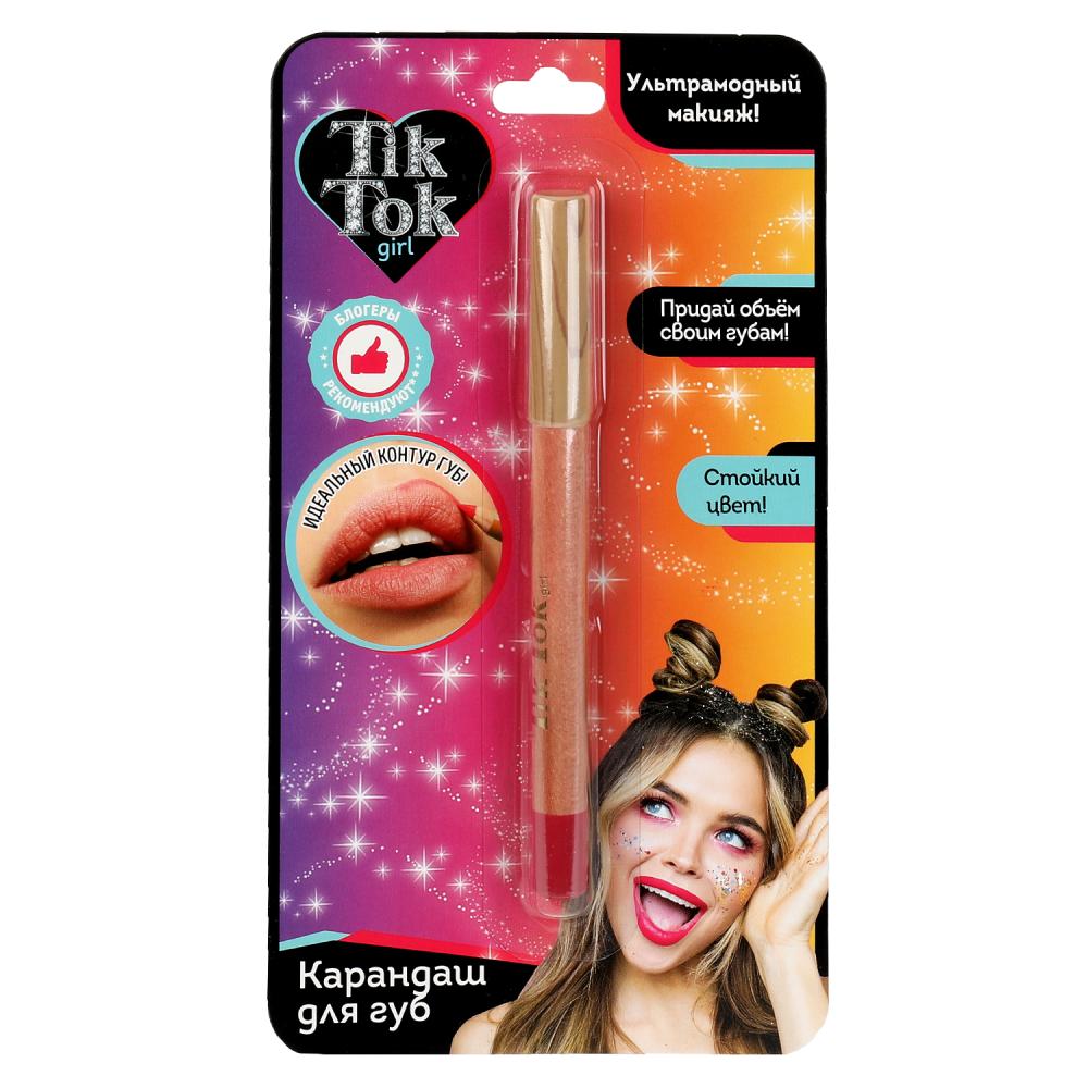 Карандаш для губ розовый для юных модниц TikTok Girl LP61741TTG карандаш для губ kiko milano smart fusion lip pencil 19 нежно розовый 0 9 г