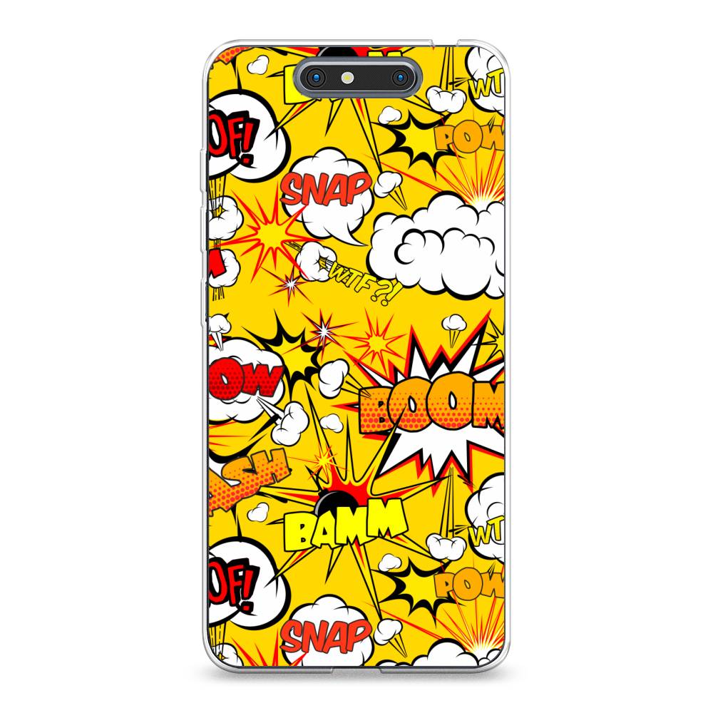 

Чехол на ZTE Blade V8 "Поп Арт эффекты", Желтый;белый;оранжевый, 131250-6
