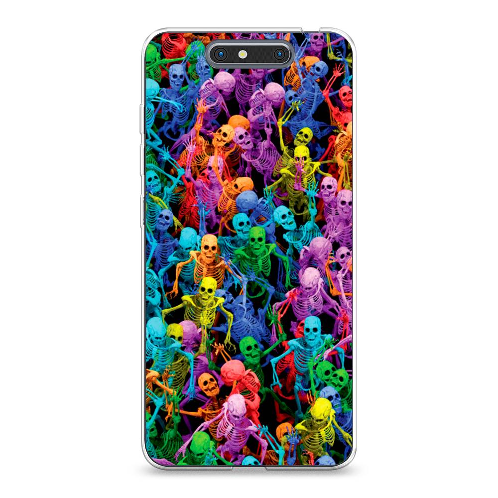 

Чехол на ZTE Blade V8 "Вечеринка скелетов", Фиолетовый;желтый;оранжевый, 131250-6