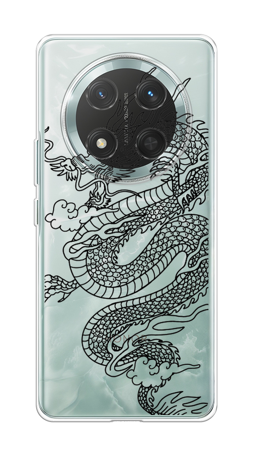 

Чехол на Honor X9C/X60 Pro Большой китайский дракон, Черный;серый, 6125350-1
